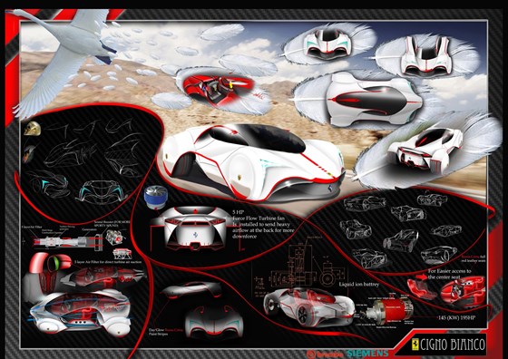 Transportation Design: Ferrari Cigno Bianco